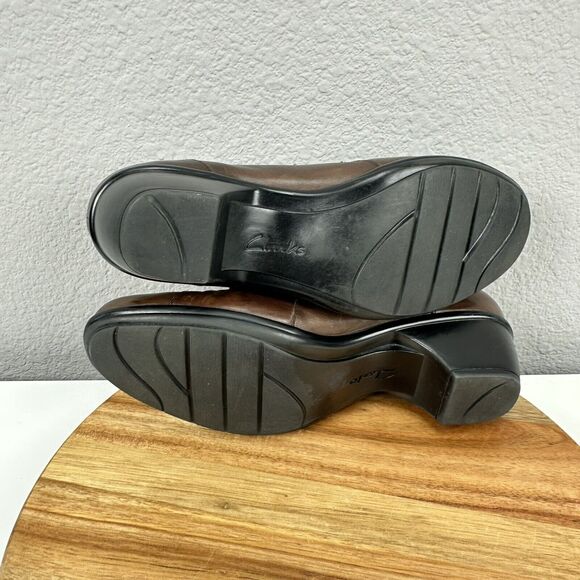 2011‎ Clarks Leather Bendables Wish Trance Clogs Booties Womens 10M Cottagecore - Picture 7 of 7